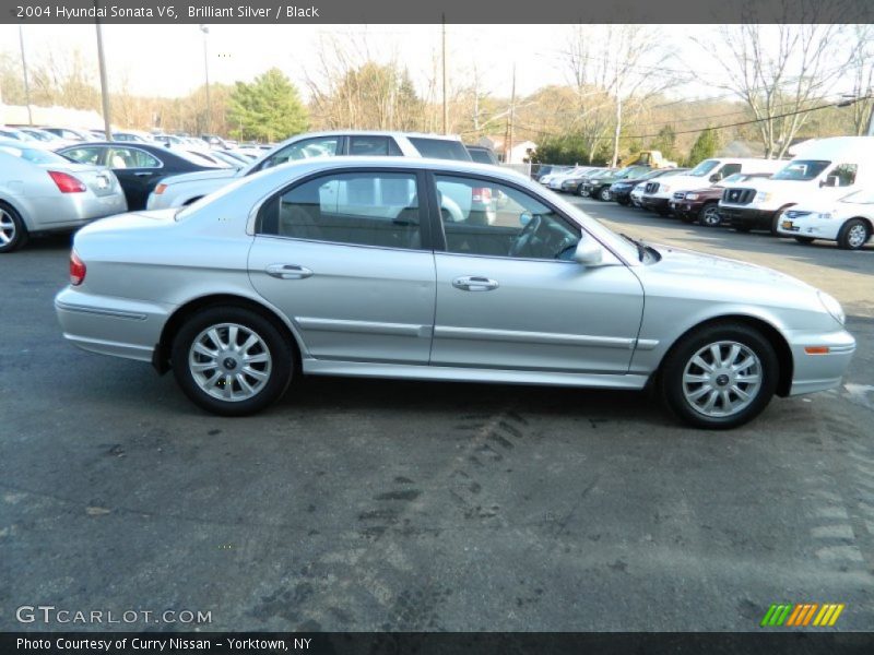 Brilliant Silver / Black 2004 Hyundai Sonata V6