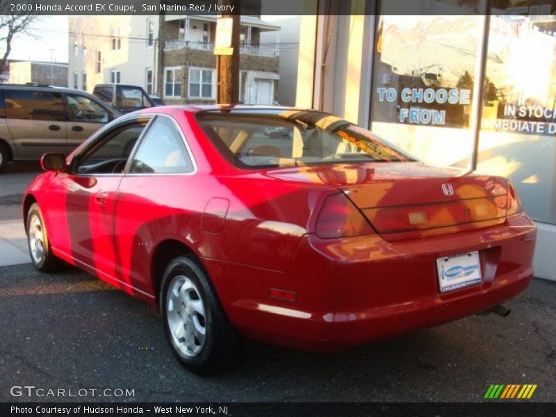 San Marino Red / Ivory 2000 Honda Accord EX Coupe