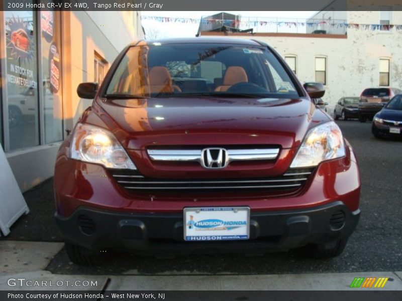 Tango Red Pearl / Gray 2009 Honda CR-V EX 4WD