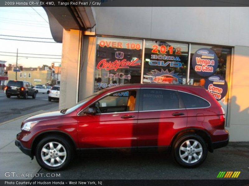 Tango Red Pearl / Gray 2009 Honda CR-V EX 4WD