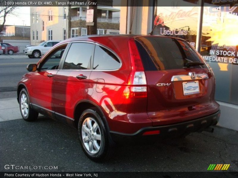 Tango Red Pearl / Gray 2009 Honda CR-V EX 4WD