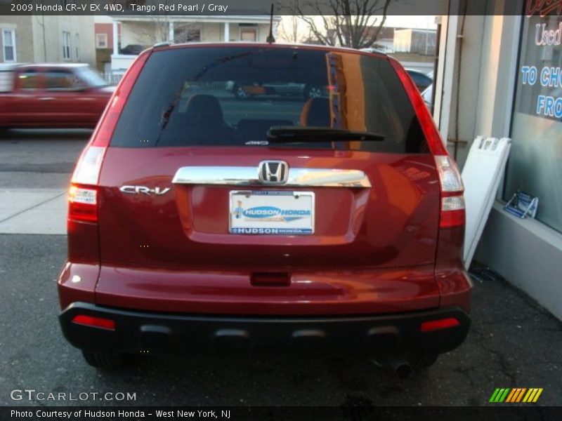 Tango Red Pearl / Gray 2009 Honda CR-V EX 4WD