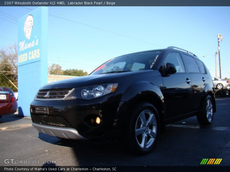 Labrador Black Pearl / Beige 2007 Mitsubishi Outlander XLS 4WD