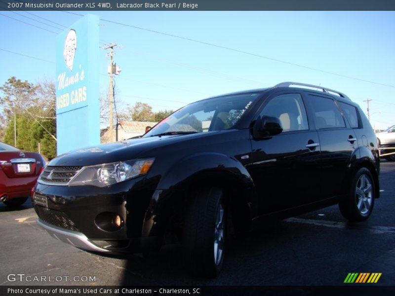 Labrador Black Pearl / Beige 2007 Mitsubishi Outlander XLS 4WD