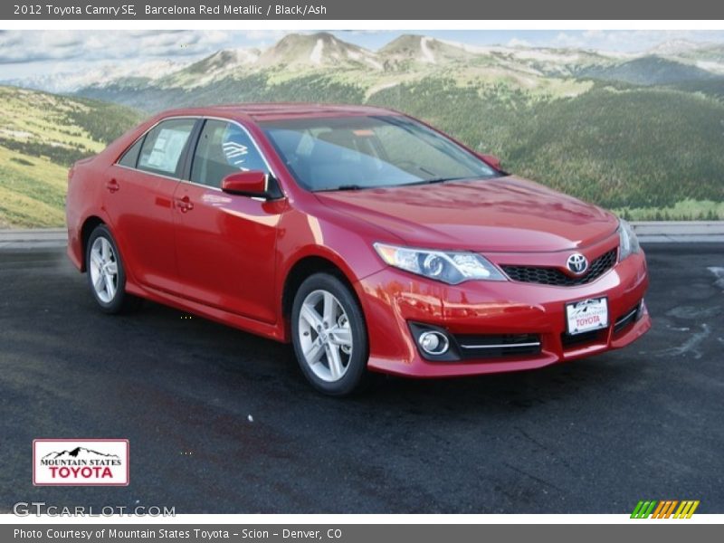 Barcelona Red Metallic / Black/Ash 2012 Toyota Camry SE