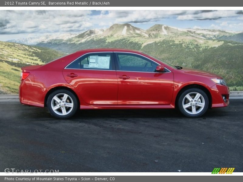 Barcelona Red Metallic / Black/Ash 2012 Toyota Camry SE