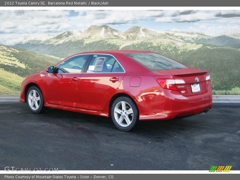 Barcelona Red Metallic / Black/Ash 2012 Toyota Camry SE