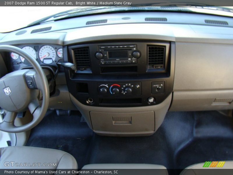 Bright White / Medium Slate Gray 2007 Dodge Ram 1500 ST Regular Cab