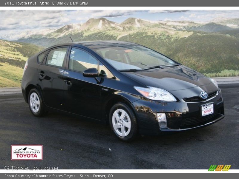 Black / Dark Gray 2011 Toyota Prius Hybrid III