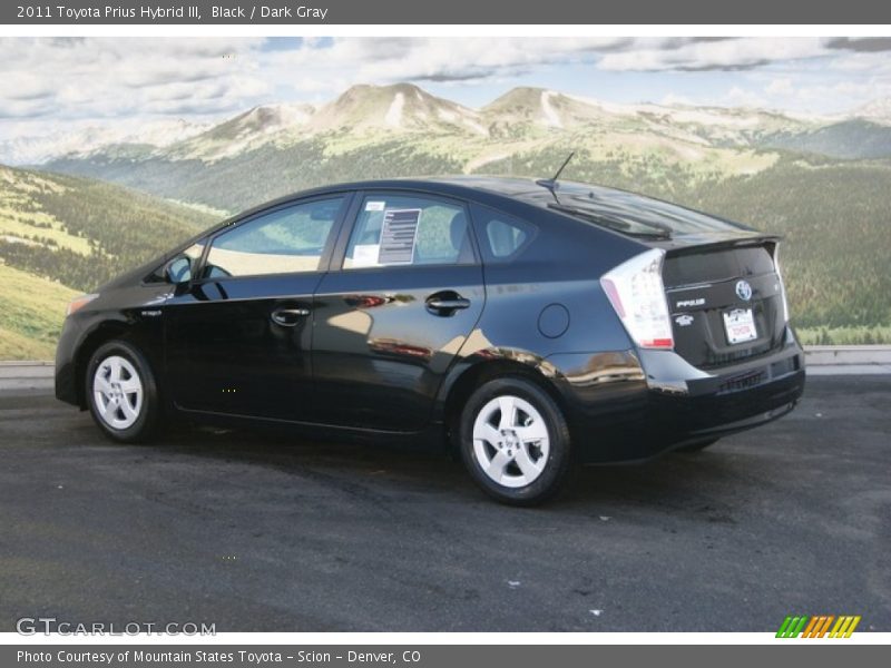 Black / Dark Gray 2011 Toyota Prius Hybrid III