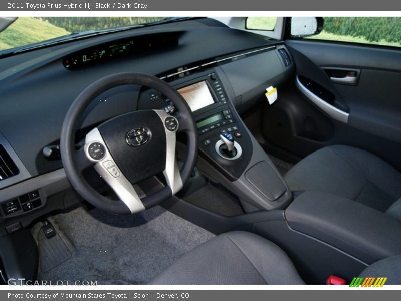 Black / Dark Gray 2011 Toyota Prius Hybrid III