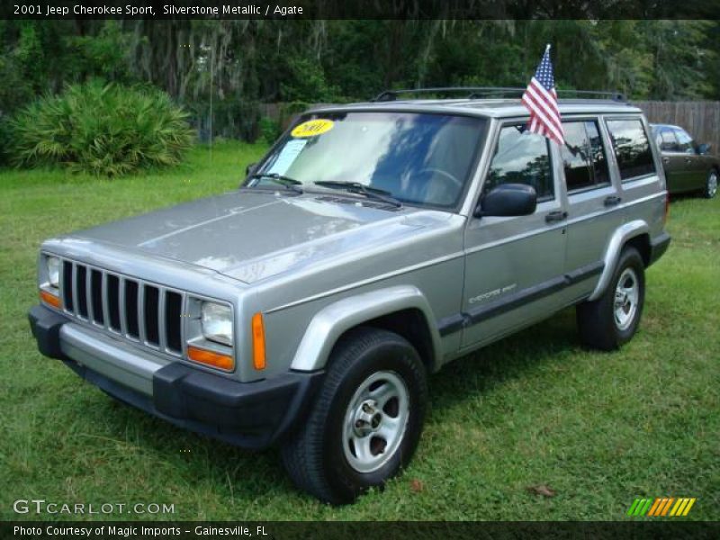 Silverstone Metallic / Agate 2001 Jeep Cherokee Sport