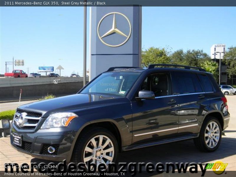 Steel Grey Metallic / Black 2011 Mercedes-Benz GLK 350