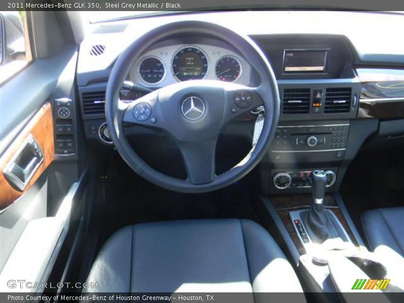 Steel Grey Metallic / Black 2011 Mercedes-Benz GLK 350