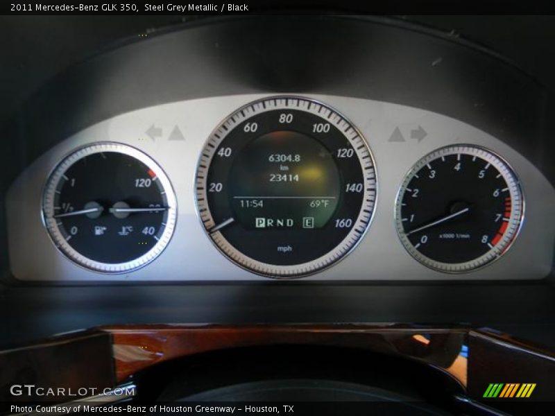 Steel Grey Metallic / Black 2011 Mercedes-Benz GLK 350