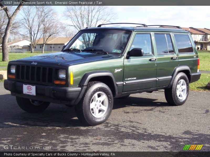 Emerald Green Pearlcoat / Tan 1997 Jeep Cherokee Sport 4x4