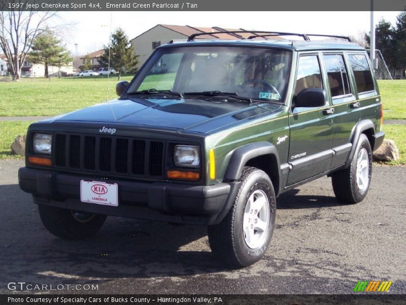 Emerald Green Pearlcoat / Tan 1997 Jeep Cherokee Sport 4x4