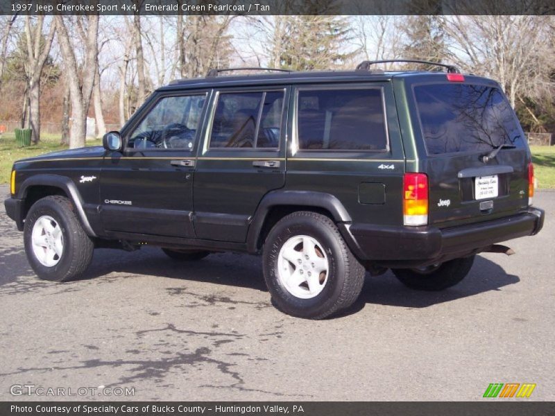 Emerald Green Pearlcoat / Tan 1997 Jeep Cherokee Sport 4x4