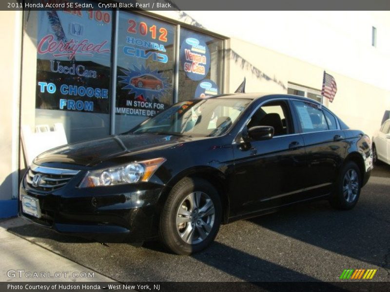 Crystal Black Pearl / Black 2011 Honda Accord SE Sedan