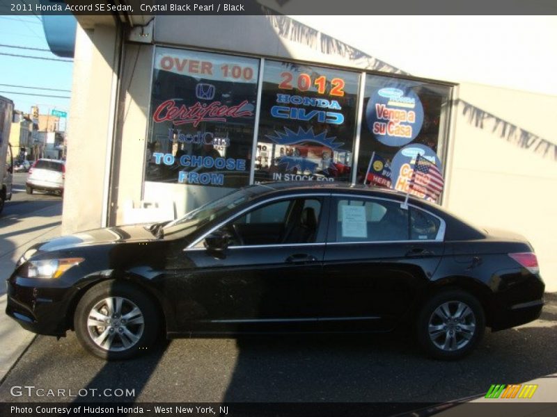 Crystal Black Pearl / Black 2011 Honda Accord SE Sedan