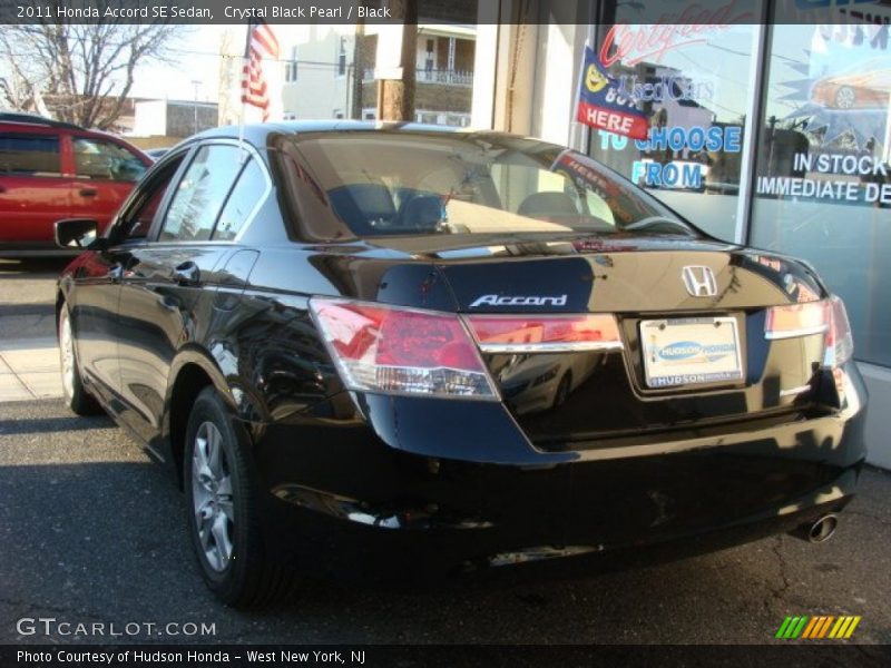 Crystal Black Pearl / Black 2011 Honda Accord SE Sedan