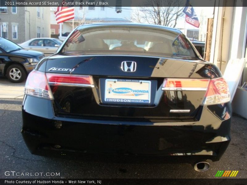 Crystal Black Pearl / Black 2011 Honda Accord SE Sedan