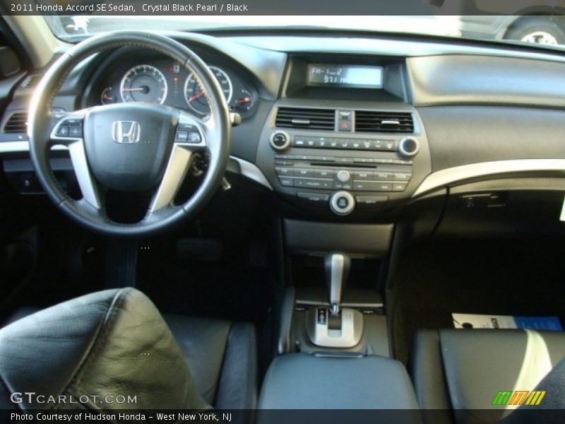 Crystal Black Pearl / Black 2011 Honda Accord SE Sedan
