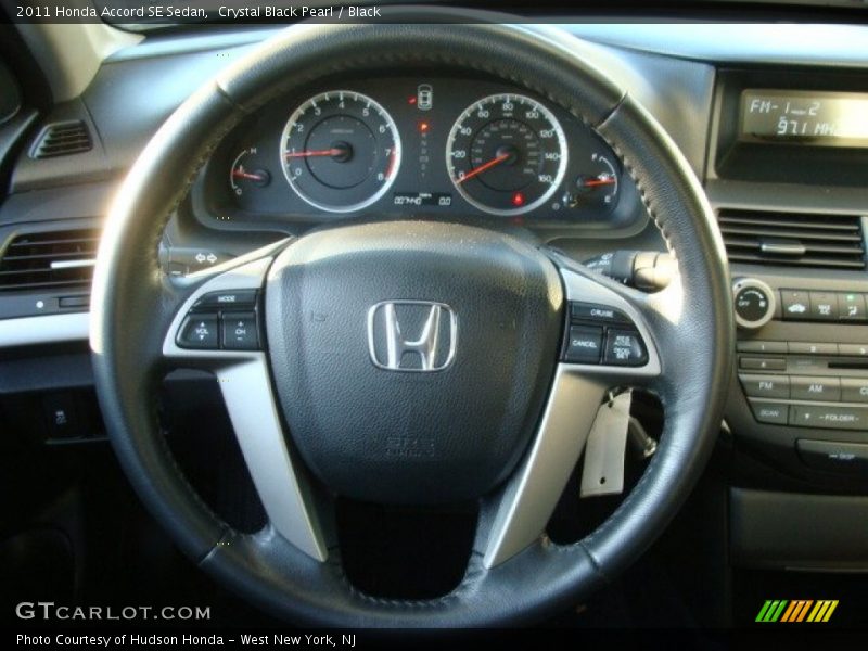 Crystal Black Pearl / Black 2011 Honda Accord SE Sedan
