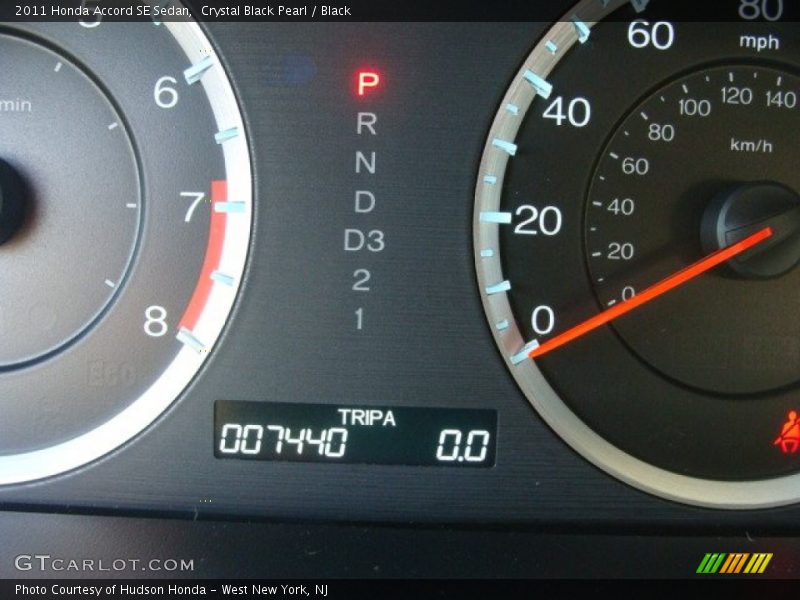 Crystal Black Pearl / Black 2011 Honda Accord SE Sedan