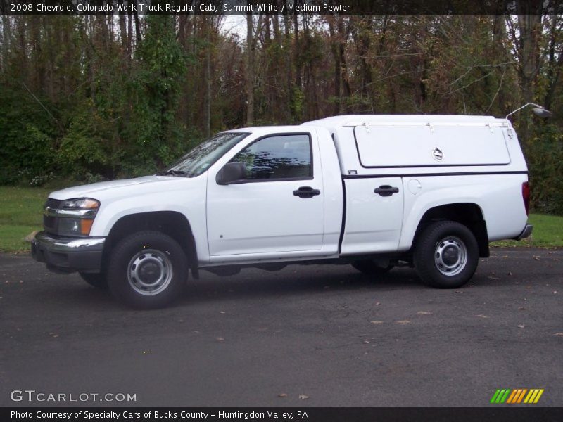 Summit White / Medium Pewter 2008 Chevrolet Colorado Work Truck Regular Cab