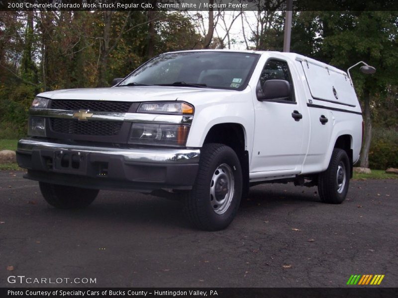 Summit White / Medium Pewter 2008 Chevrolet Colorado Work Truck Regular Cab