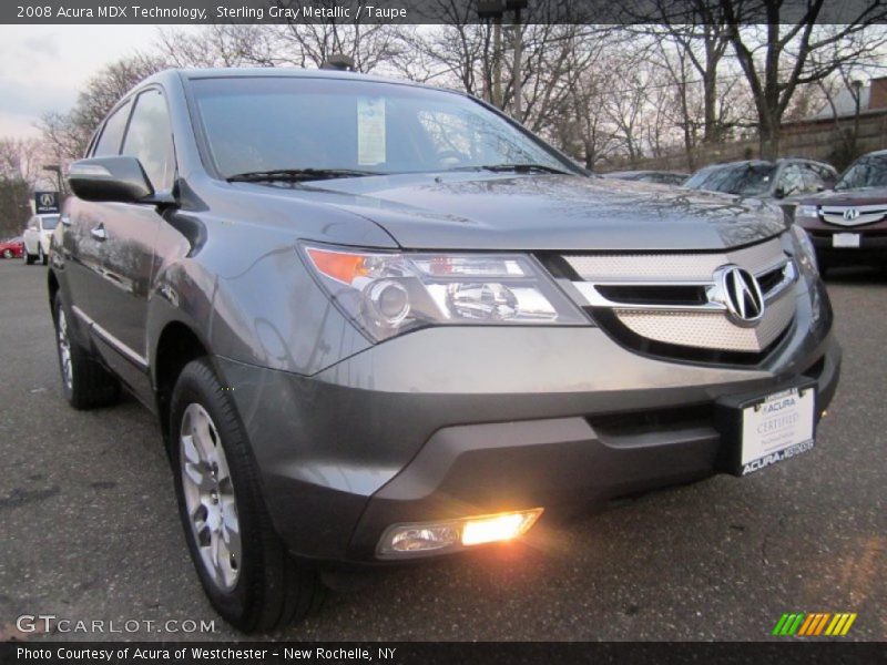 Sterling Gray Metallic / Taupe 2008 Acura MDX Technology