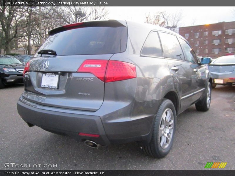 Sterling Gray Metallic / Taupe 2008 Acura MDX Technology