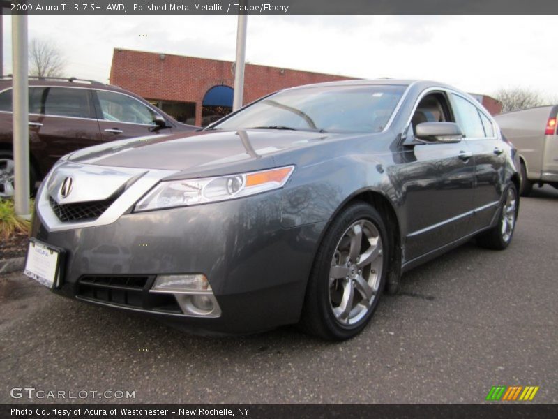 Polished Metal Metallic / Taupe/Ebony 2009 Acura TL 3.7 SH-AWD