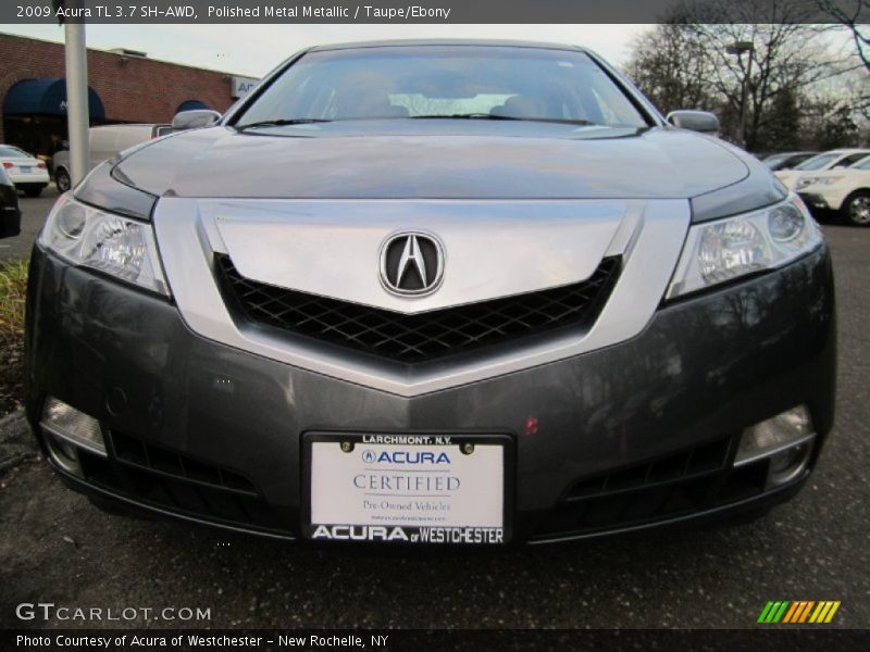 Polished Metal Metallic / Taupe/Ebony 2009 Acura TL 3.7 SH-AWD
