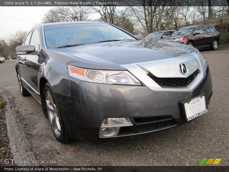 Polished Metal Metallic / Taupe/Ebony 2009 Acura TL 3.7 SH-AWD