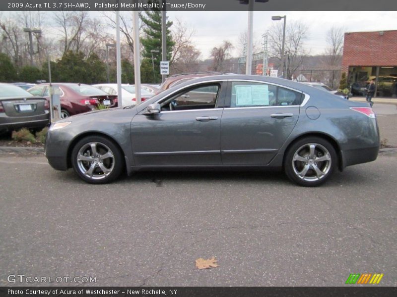 Polished Metal Metallic / Taupe/Ebony 2009 Acura TL 3.7 SH-AWD