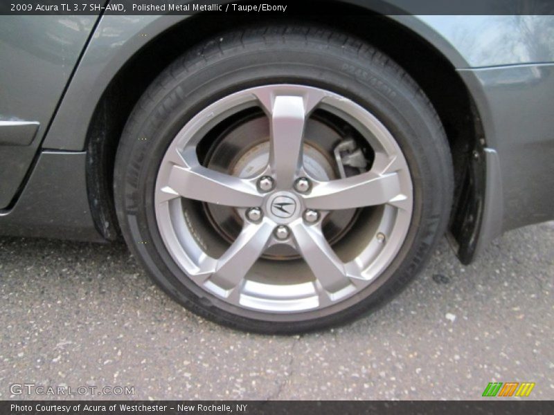 Polished Metal Metallic / Taupe/Ebony 2009 Acura TL 3.7 SH-AWD