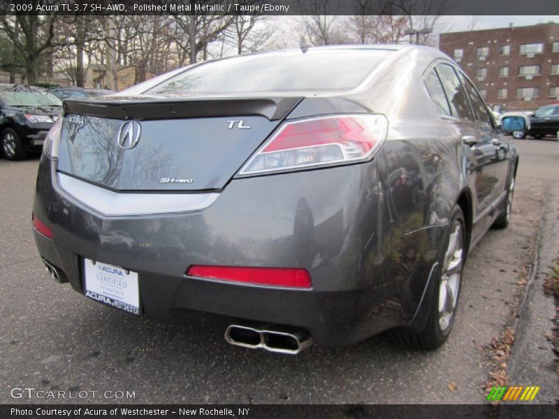 Polished Metal Metallic / Taupe/Ebony 2009 Acura TL 3.7 SH-AWD