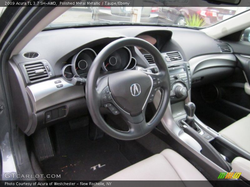 Polished Metal Metallic / Taupe/Ebony 2009 Acura TL 3.7 SH-AWD