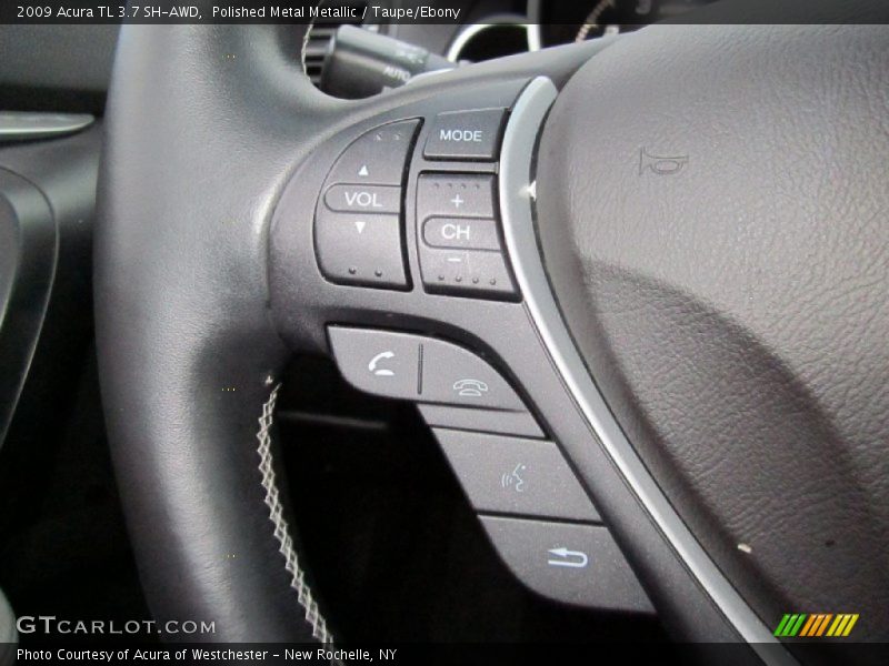 Polished Metal Metallic / Taupe/Ebony 2009 Acura TL 3.7 SH-AWD