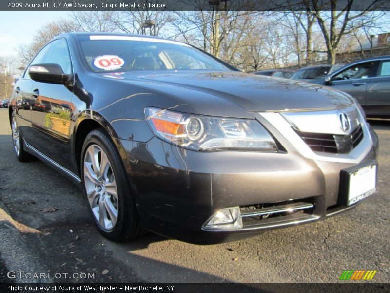 Grigio Metallic / Taupe 2009 Acura RL 3.7 AWD Sedan