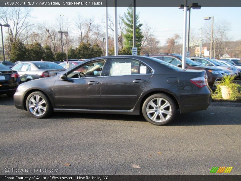 Grigio Metallic / Taupe 2009 Acura RL 3.7 AWD Sedan