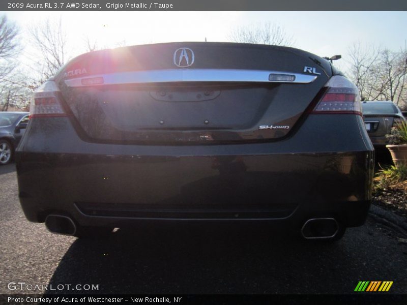 Grigio Metallic / Taupe 2009 Acura RL 3.7 AWD Sedan