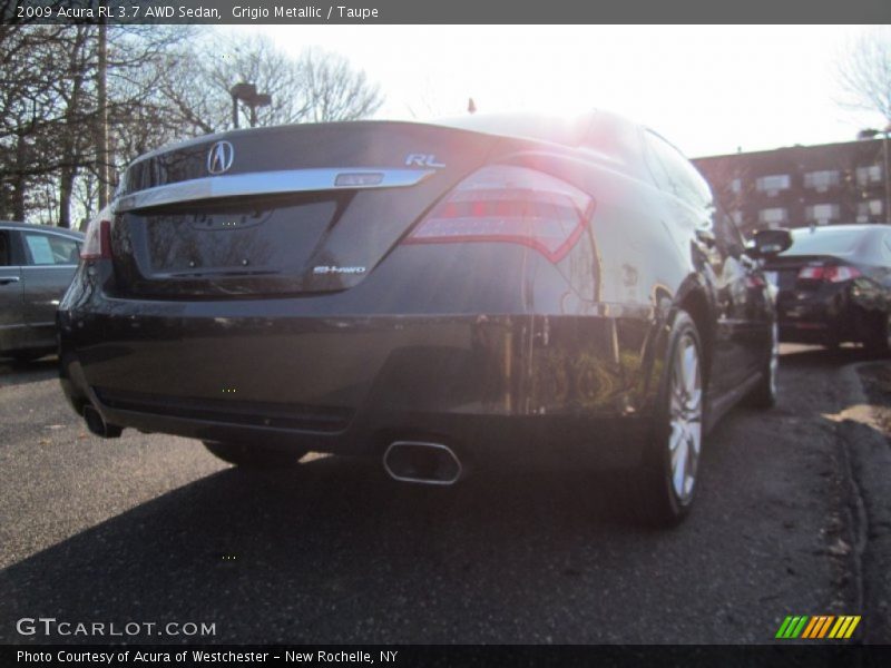 Grigio Metallic / Taupe 2009 Acura RL 3.7 AWD Sedan