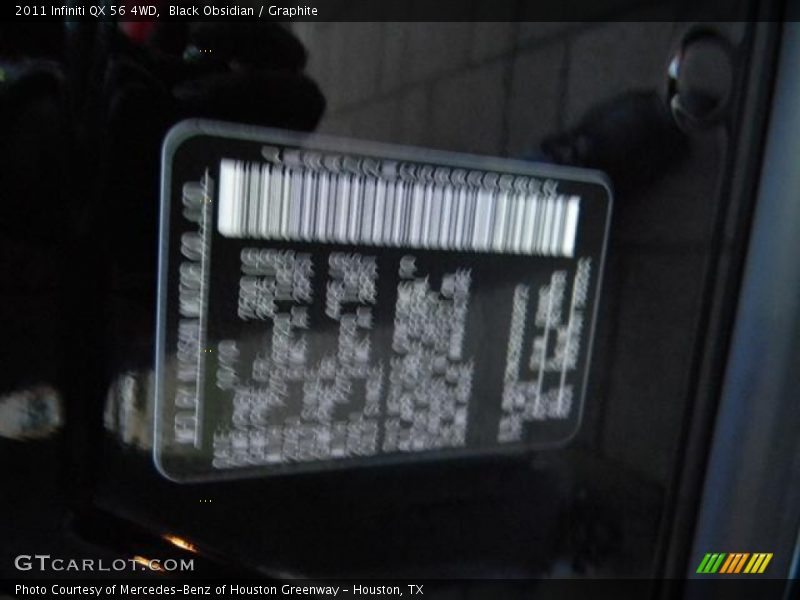 Black Obsidian / Graphite 2011 Infiniti QX 56 4WD