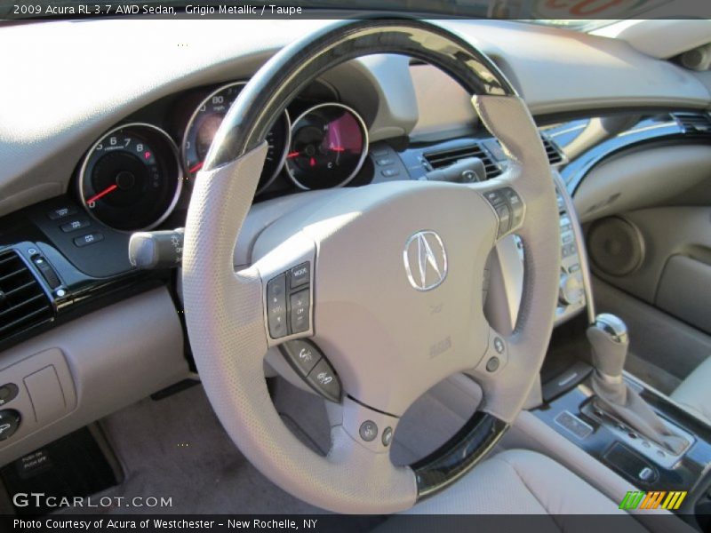 Grigio Metallic / Taupe 2009 Acura RL 3.7 AWD Sedan