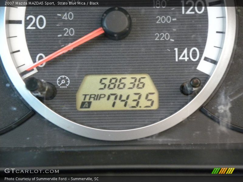Strato Blue Mica / Black 2007 Mazda MAZDA5 Sport