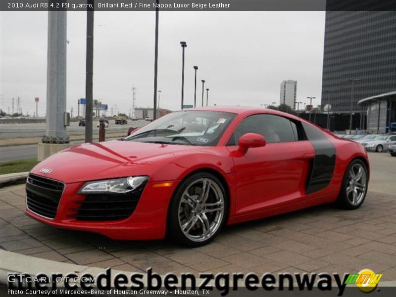 Brilliant Red / Fine Nappa Luxor Beige Leather 2010 Audi R8 4.2 FSI quattro