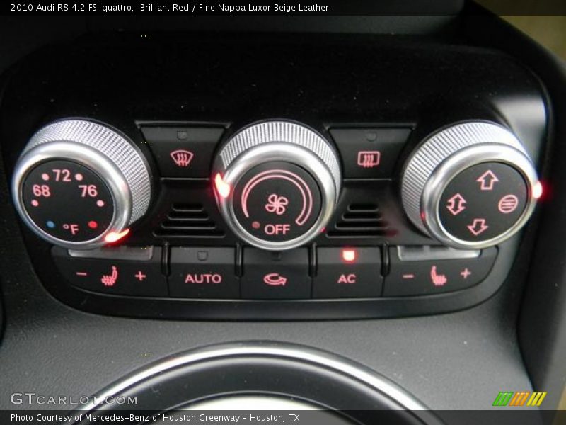 Climate Controls - 2010 Audi R8 4.2 FSI quattro